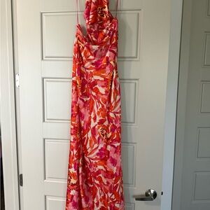 Pink Delmara Cowl Neck Dress